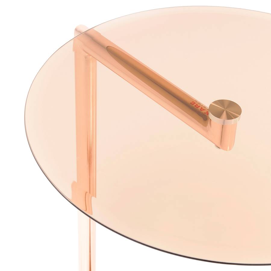Living GlasStahlKupfer Beistelltisch Living GlasStahlKupfer Easy Beistelltisch Easy OXTZPkiu
