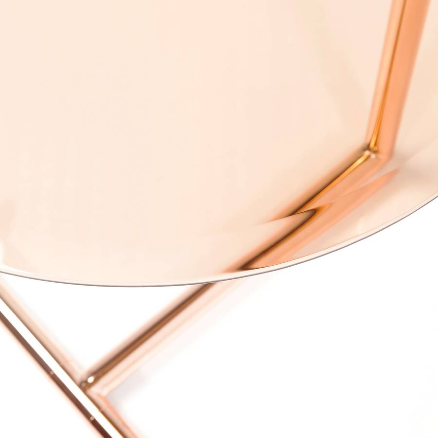 Living GlasStahlKupfer Beistelltisch Living GlasStahlKupfer Easy Beistelltisch Easy OXTZPkiu