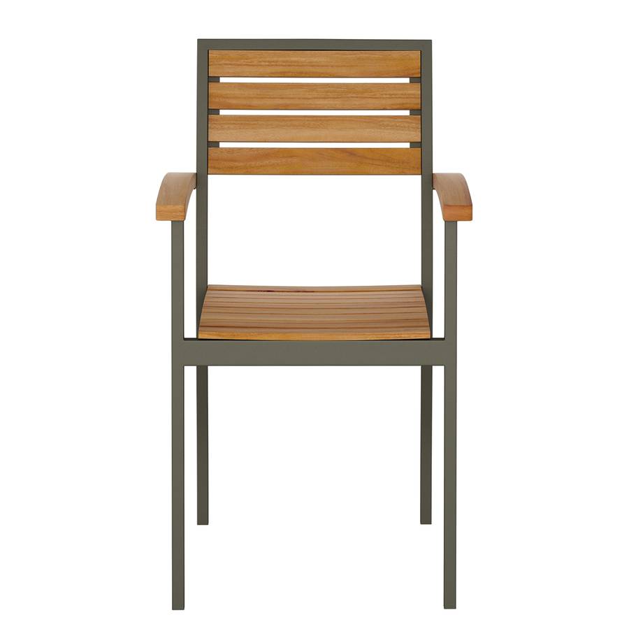 2Acacia Chaises MassifAcierAnthracite Lanailot De Jardin kOn0wP