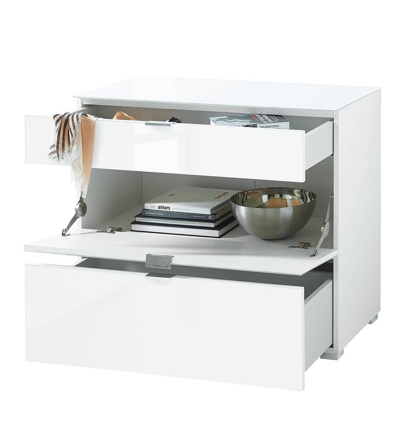 Commode Gila Éclairage Commode InclusVerre Blanc u13KFJcTl