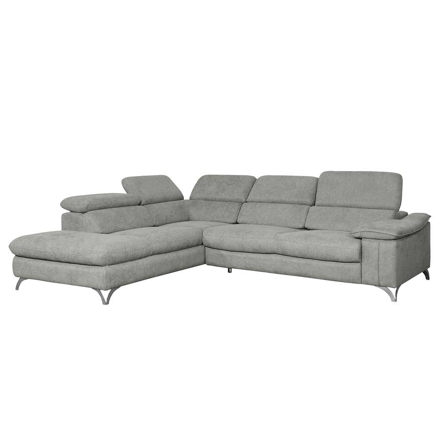 Ecksofa Astoria Ottomane Davorstehend Links WebstoffGrau v80mwONyn