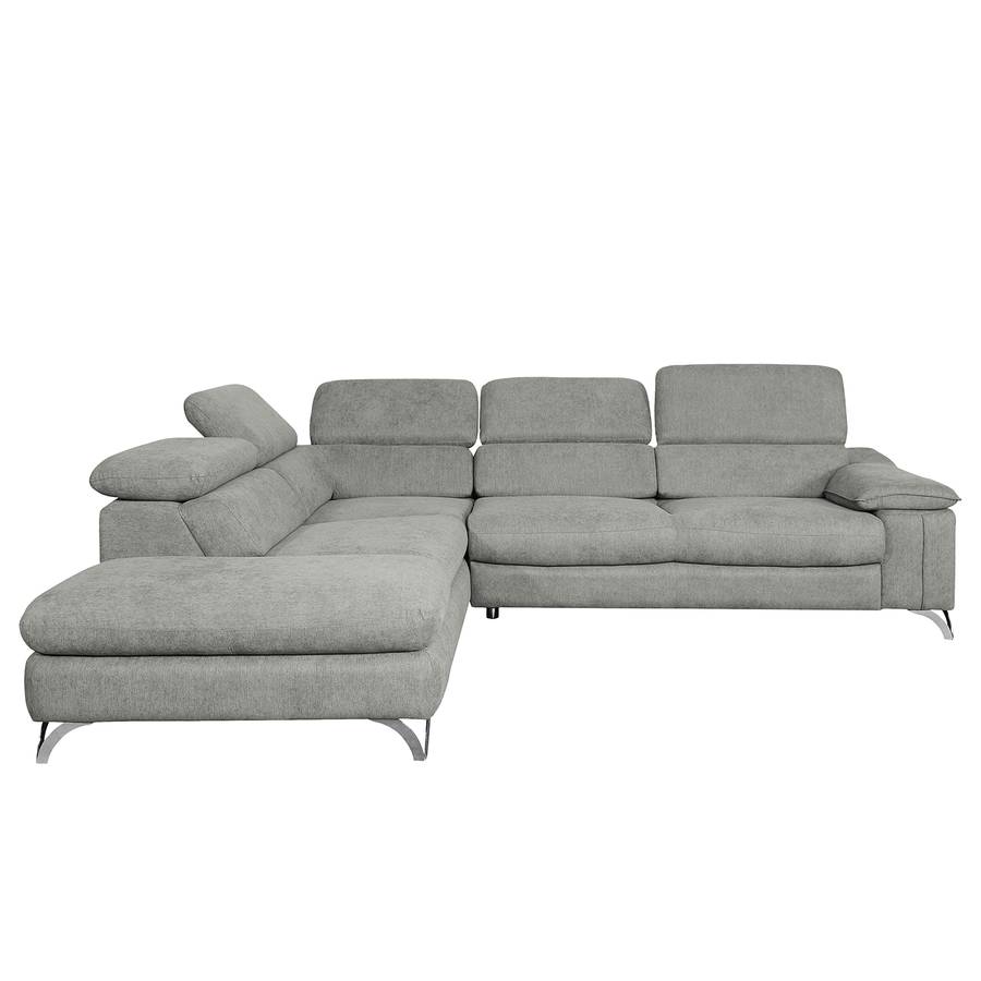 Ecksofa Astoria Ottomane Davorstehend Links WebstoffGrau v80mwONyn