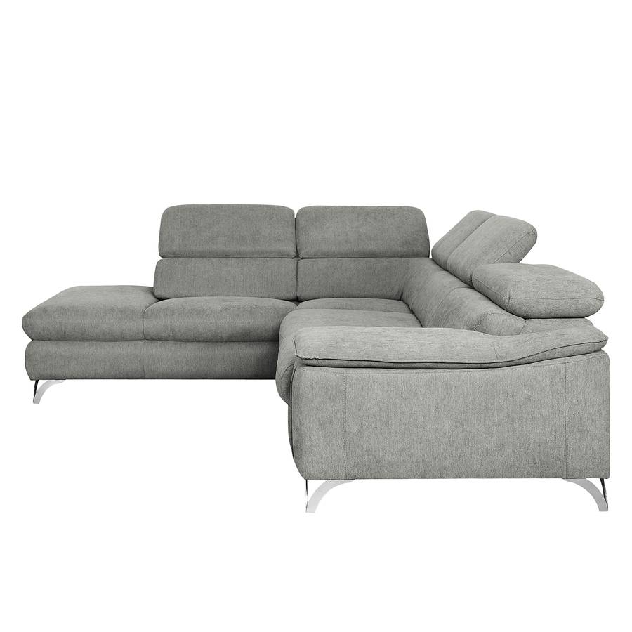 Ecksofa Astoria Ottomane Davorstehend Links WebstoffGrau v80mwONyn