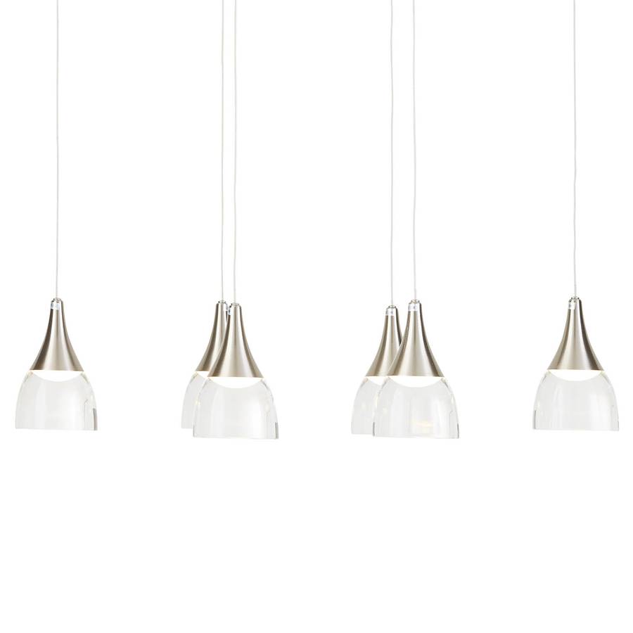 GlasStahl6 flammig Led pendelleuchte Ii Moon N0kPOnZ8wX