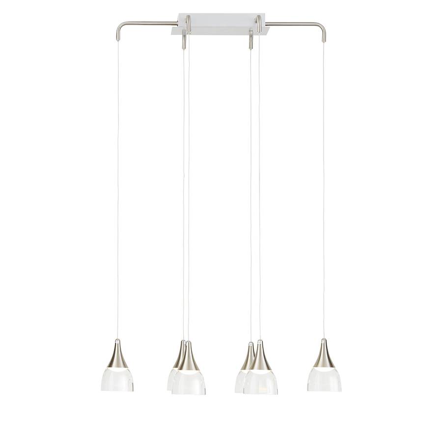GlasStahl6 flammig Led pendelleuchte Ii Moon N0kPOnZ8wX
