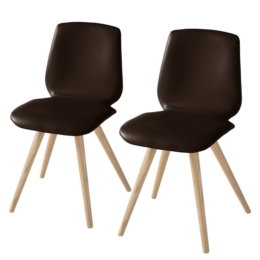 2MarronBeige Chaises Ivlot De Stave Capitonnées 6fY7ygb