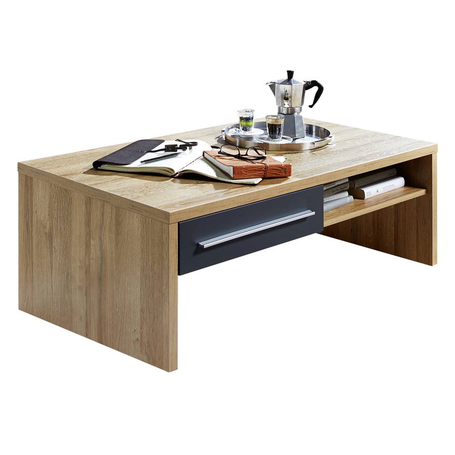 Imitation Table Feda Basse Chêne ClairGris m80yvnwNO
