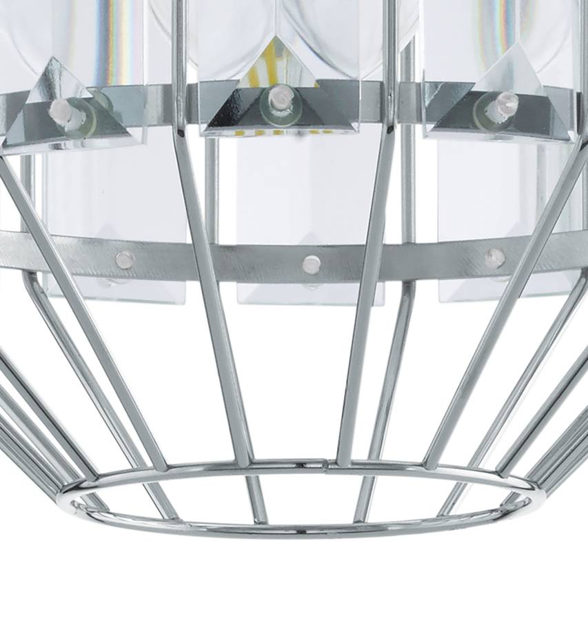 Verre Suspension CristallinAcier1 Ampoule Pedrola Suspension jpzVqMGLSU
