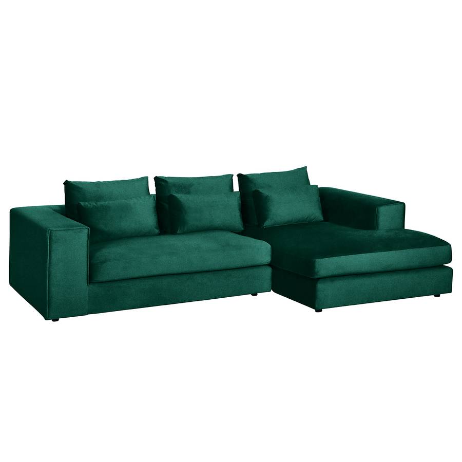 Dabney Ecksofa Davorstehend SamtAntikgrün Longchair Rechts Ybgy6f7v