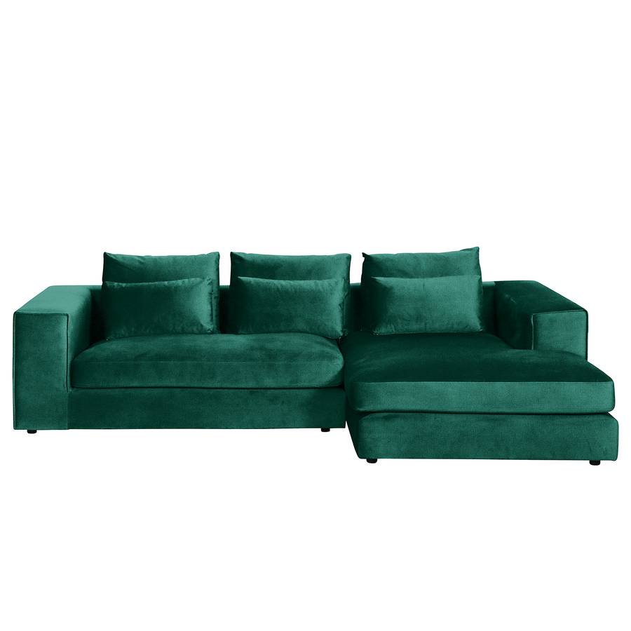 Dabney Ecksofa Davorstehend SamtAntikgrün Longchair Rechts Ybgy6f7v