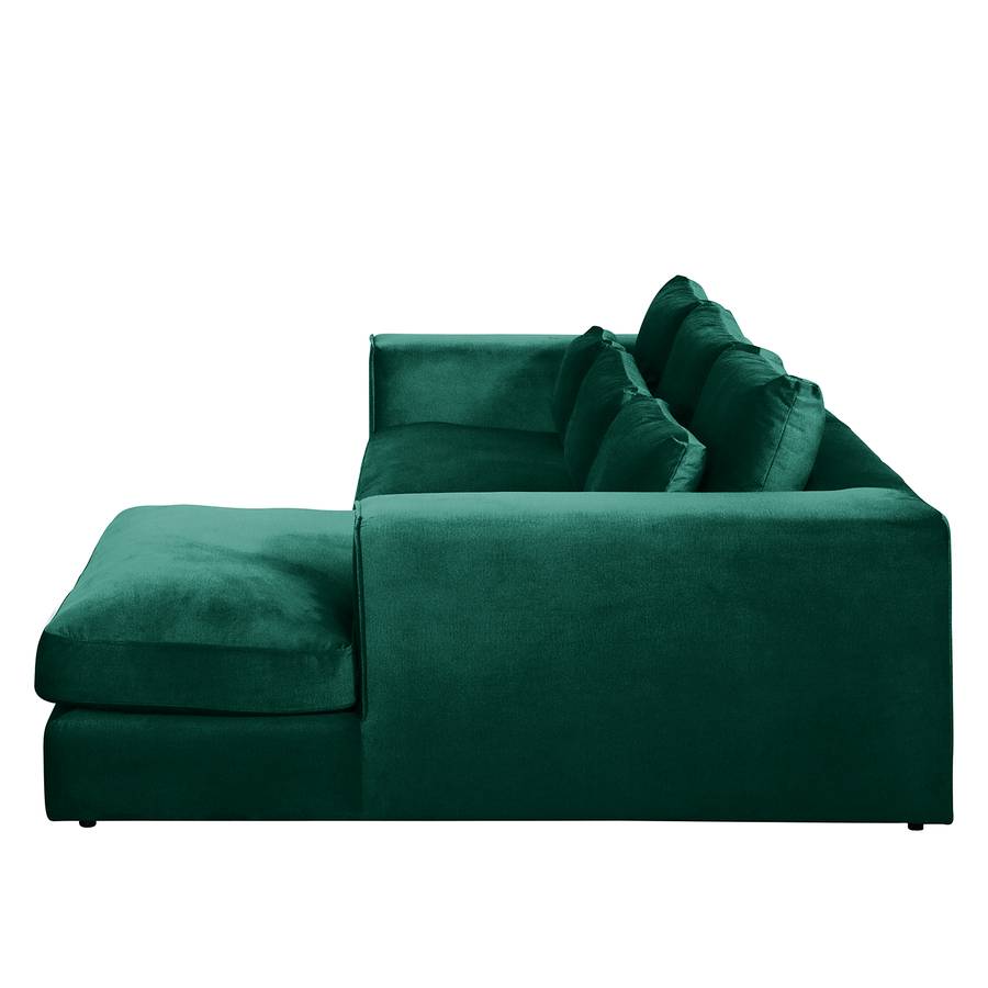 Dabney Ecksofa Davorstehend SamtAntikgrün Longchair Rechts Ybgy6f7v