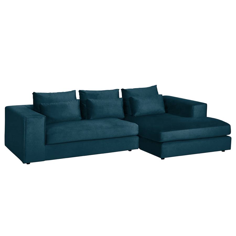 Davorstehend SamtDunkelblau Dabney Ecksofa Longchair Rechts 8w0Nnvm