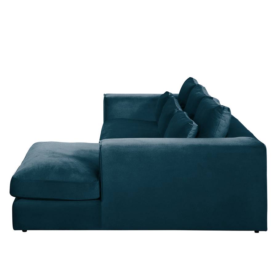 Davorstehend SamtDunkelblau Dabney Ecksofa Longchair Rechts 8w0Nnvm