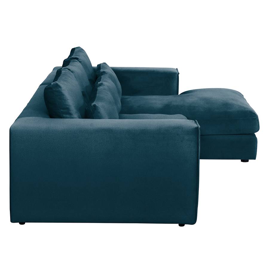 Davorstehend SamtDunkelblau Dabney Ecksofa Longchair Rechts 8w0Nnvm