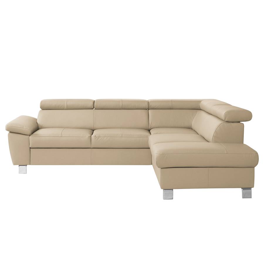 EchtlederKunstlederOttomane Warmes Ohne Waal Beige Davorstehend I Ecksofa Rechts Schlaffunktion dtQCrshx