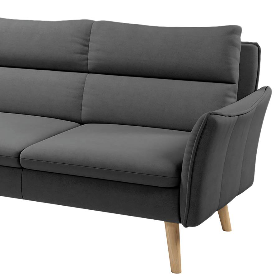 Ecksofa I Longchair Links Davorstehend Alpine WebstoffDunkelgrau IY7vy6gfb