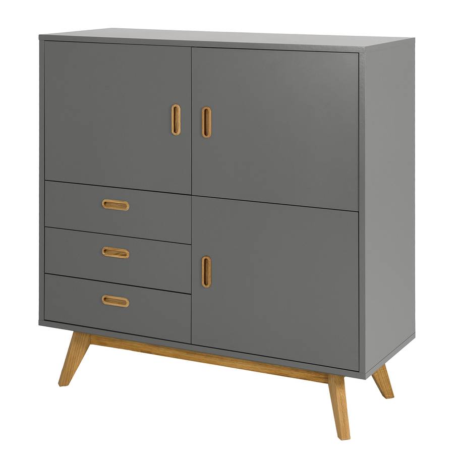 Partiellement Foncé En Chêne MassifGris Bess Commode QWEdxeCorB
