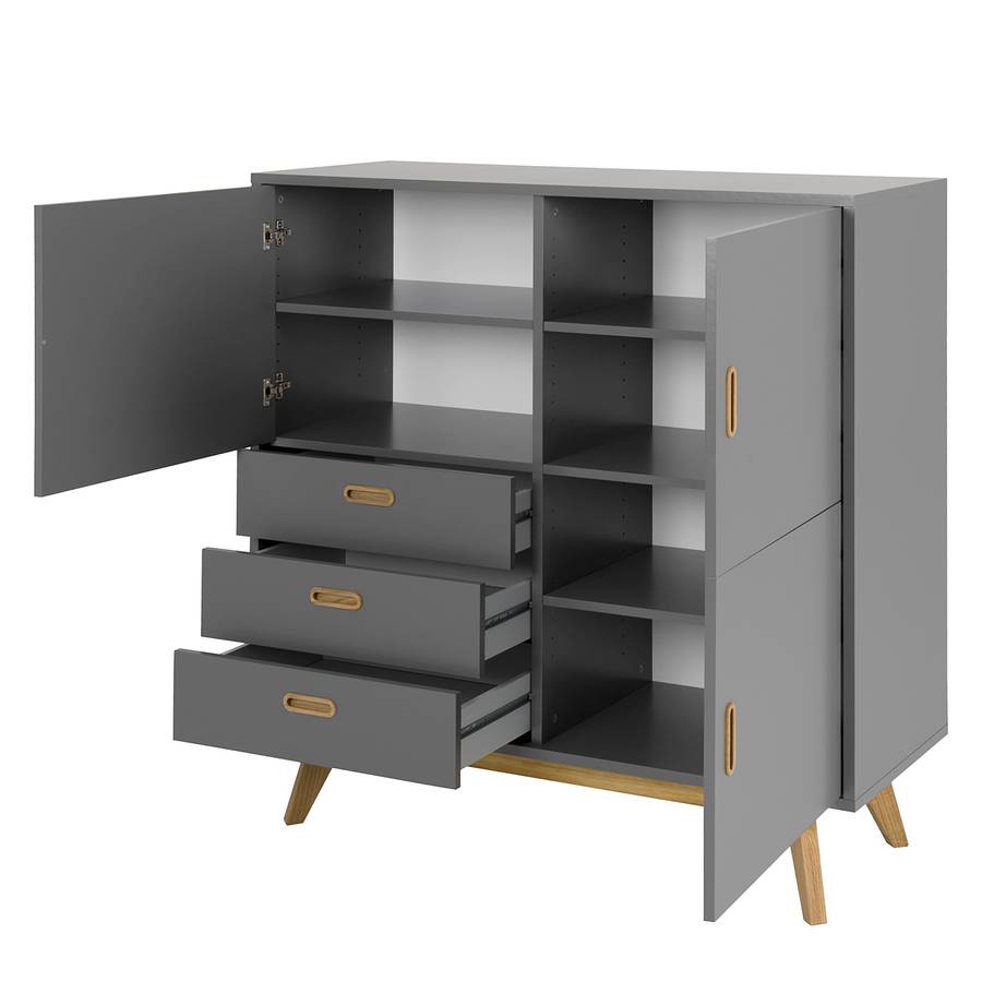 Partiellement Foncé En Chêne MassifGris Bess Commode QWEdxeCorB