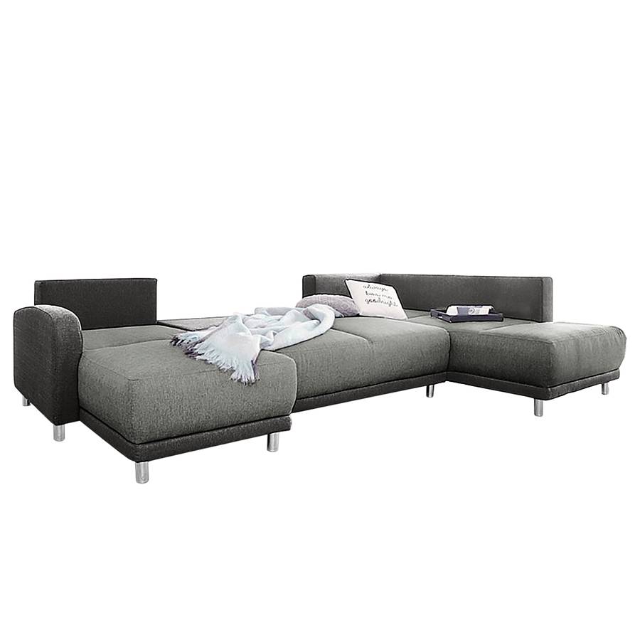 Grau Davorstehend Longchair Rechts WebstoffSchlaffunktion Knoop LinksOttomane I Dunkelgrau Wohnlandschaft n0PX8wZOkN