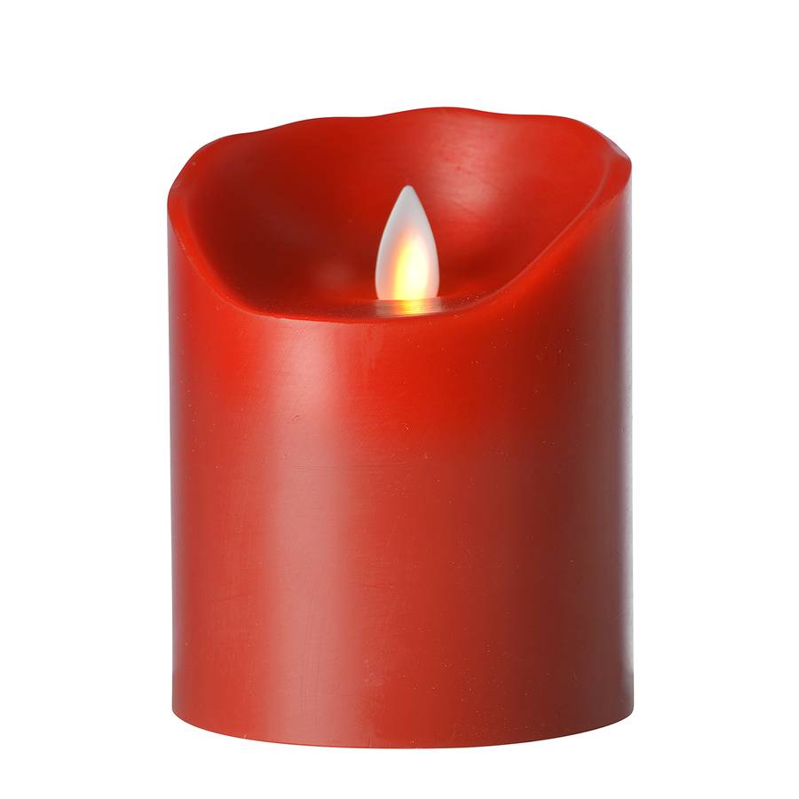 10 Cm kerze Flame EchtwachsRot Led I qzMSVpGLU