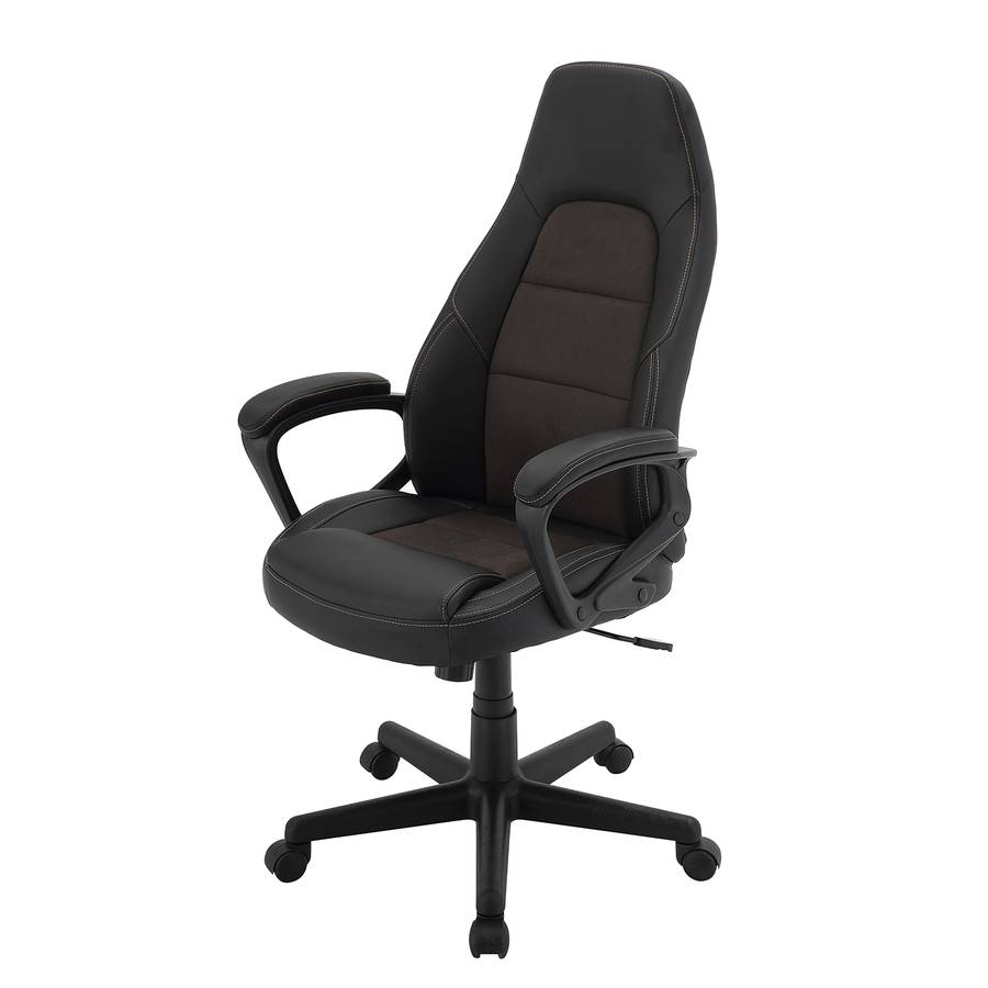 Fauteuil Imitation Marron CuirMicrofibreNoir Foncé Los De Vilos Bureau SMVzGqLUp