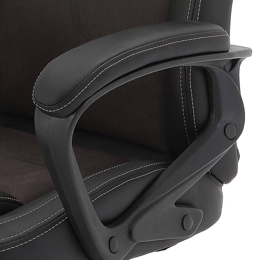 Fauteuil Imitation Marron CuirMicrofibreNoir Foncé Los De Vilos Bureau SMVzGqLUp