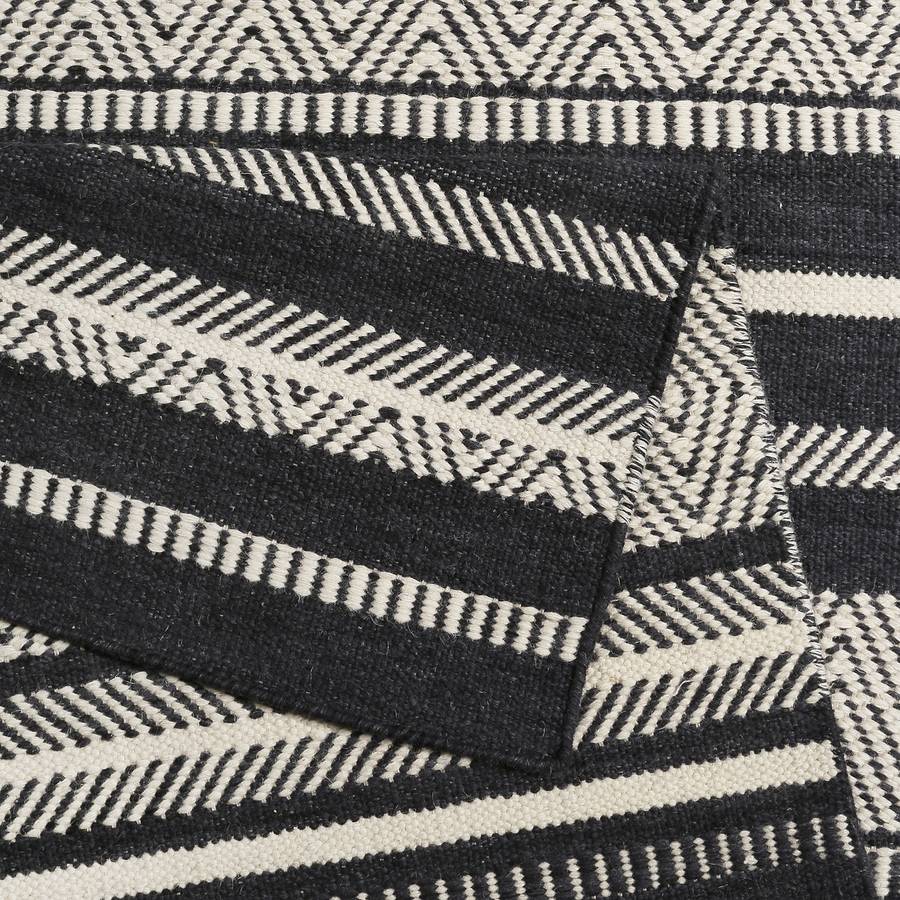 Wollteppich Hudson Wollteppich Hudson Wollteppich Hudson Kelim Kelim Schwarz Schwarz bY76gIfvy