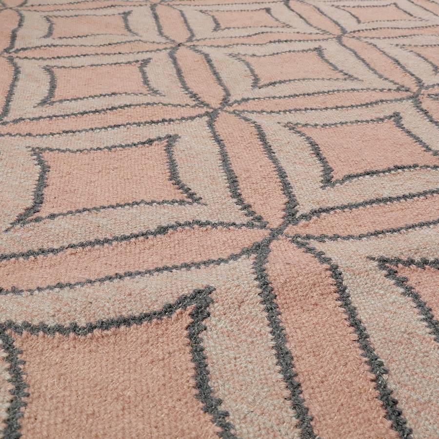 En Laine Kian Kelim Pastel Tapis Couleur Abricot W2DIH9EY