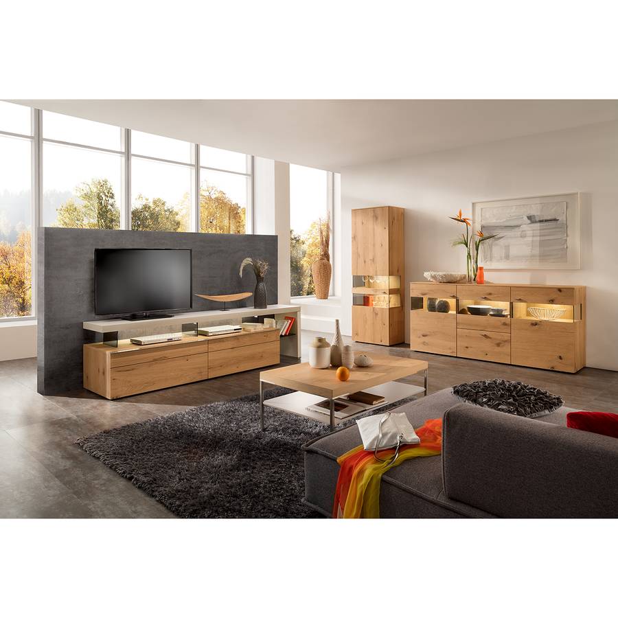 Anzio lowboard Iii Tv BalkeneicheWeiß b6yIYf7vg