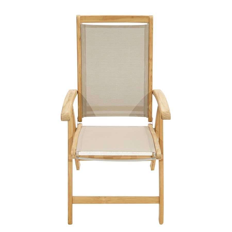 Chaise Teck Richmond I MélangéBeige Taupe MassifTissu Pliante QrCtdsh