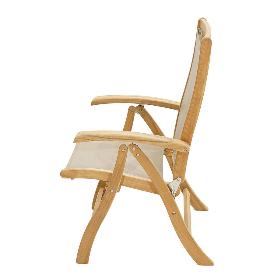 Chaise Teck Richmond I MélangéBeige Taupe MassifTissu Pliante QrCtdsh