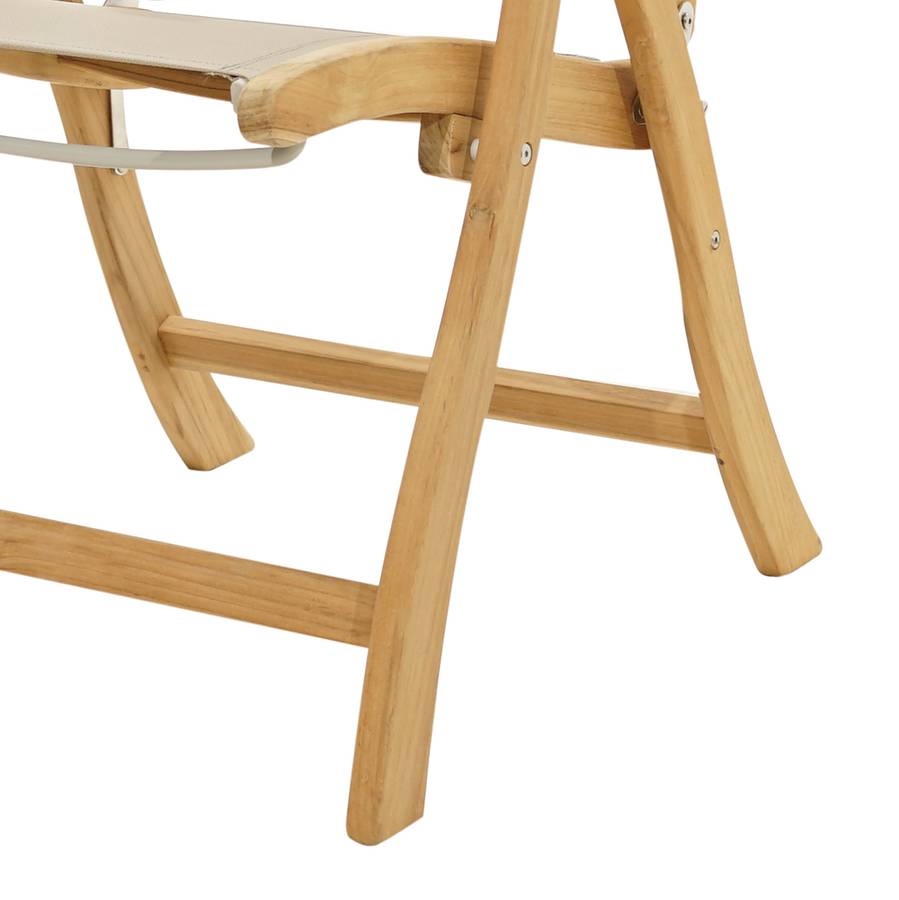 Chaise Teck Richmond I MélangéBeige Taupe MassifTissu Pliante QrCtdsh