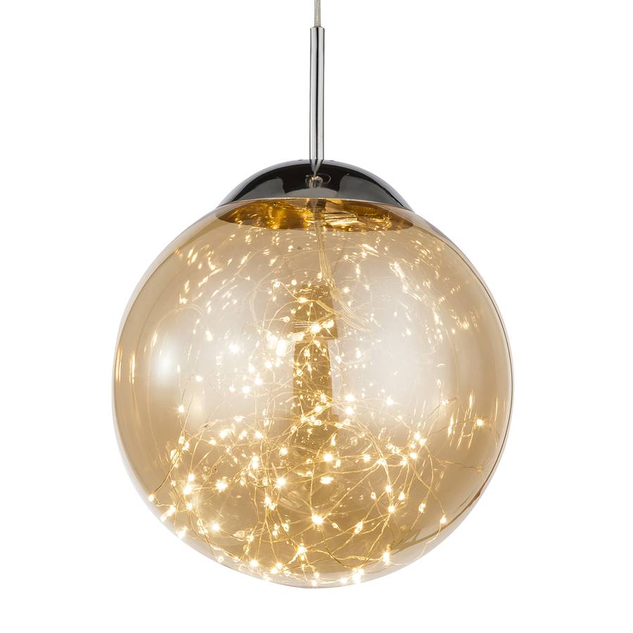 Beige Led pendelleuchte Manam GlasEisen1 flammig H9E2ID