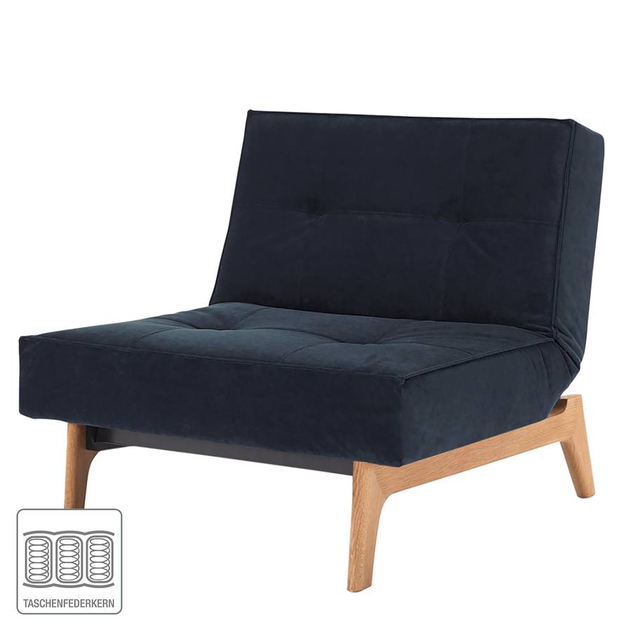 Splitback Ii VelvetDark Eik Blue Tissu Fauteuil bmfY6vI7gy
