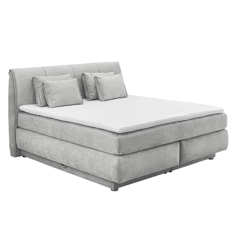 Cervantes ClairD2 Lit Gris Boxspring Souple sxCtQrhd