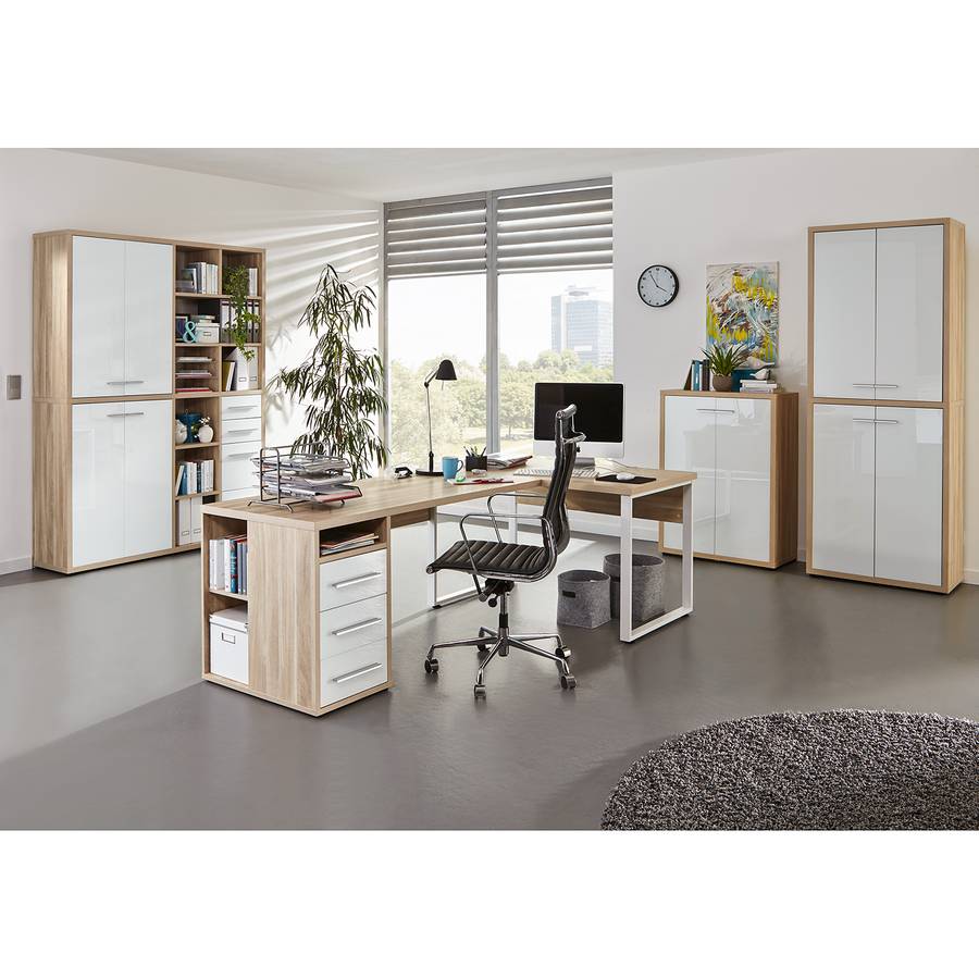 Aktenschrank FarbeWeißEiche Set Iv Dekor Plus IDWH2E9