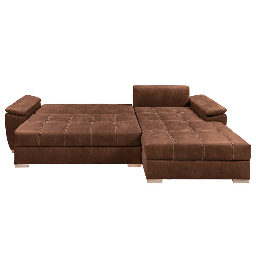 Cognac Ecksofa Jimo Rechts MischgewebeVintage Longchair Davorstehend 8n0wXNOPk
