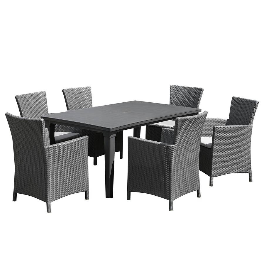 Clair Napoli13 Et Chaises Gris Table ÉlémentsPolypropylèneTissuGraphite JcKl1F