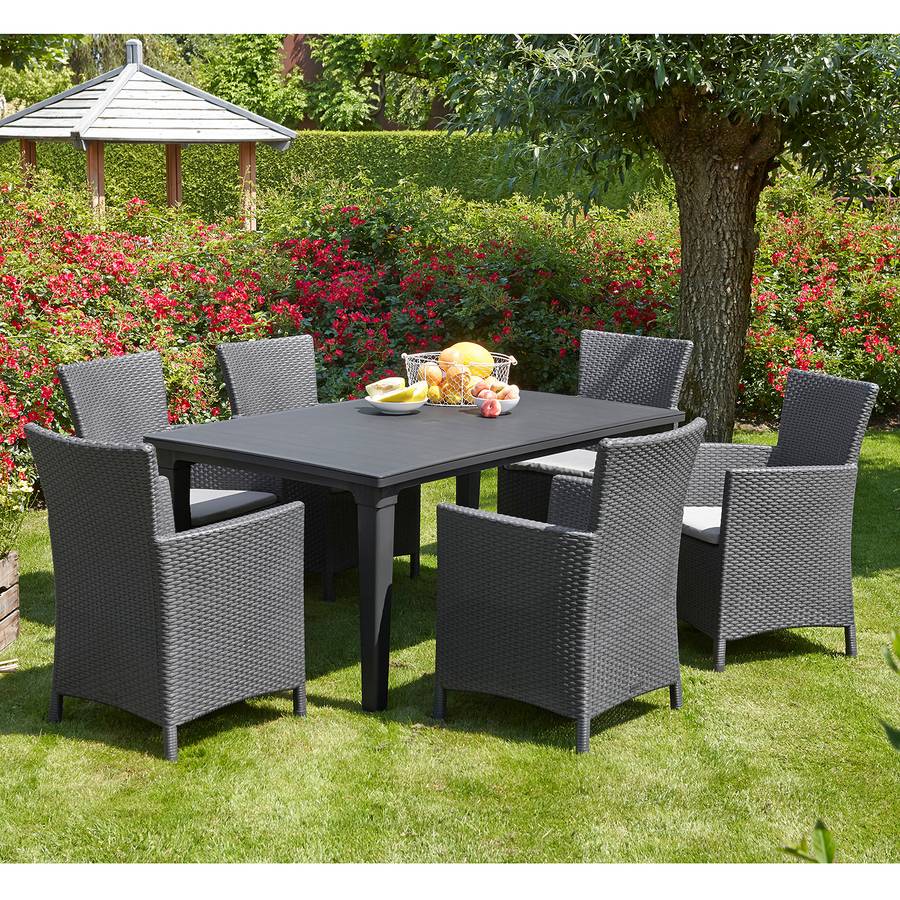 Clair Napoli13 Et Chaises Gris Table ÉlémentsPolypropylèneTissuGraphite JcKl1F