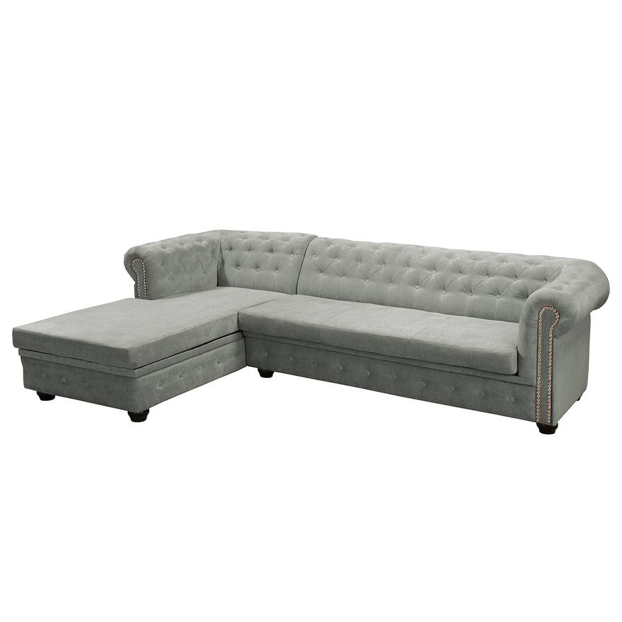 Torquay Davorstehend Ecksofa Iii Links MicrofaserSteingrau Ottomane ALR354j