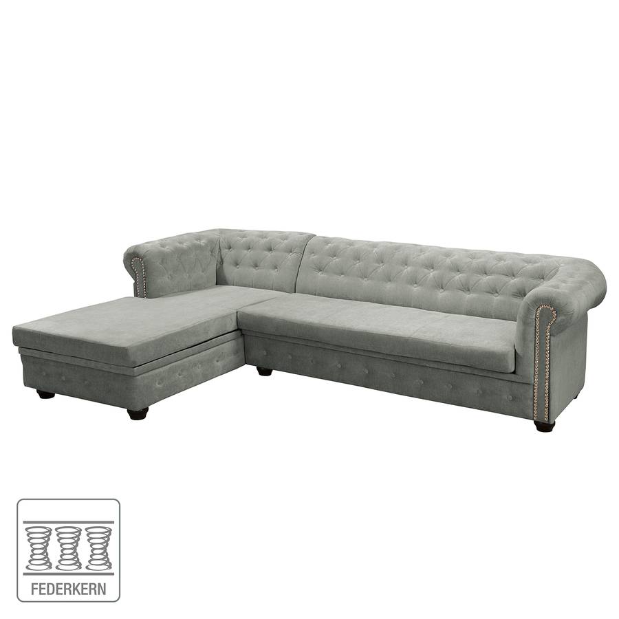 Torquay Davorstehend Ecksofa Iii Links MicrofaserSteingrau Ottomane ALR354j