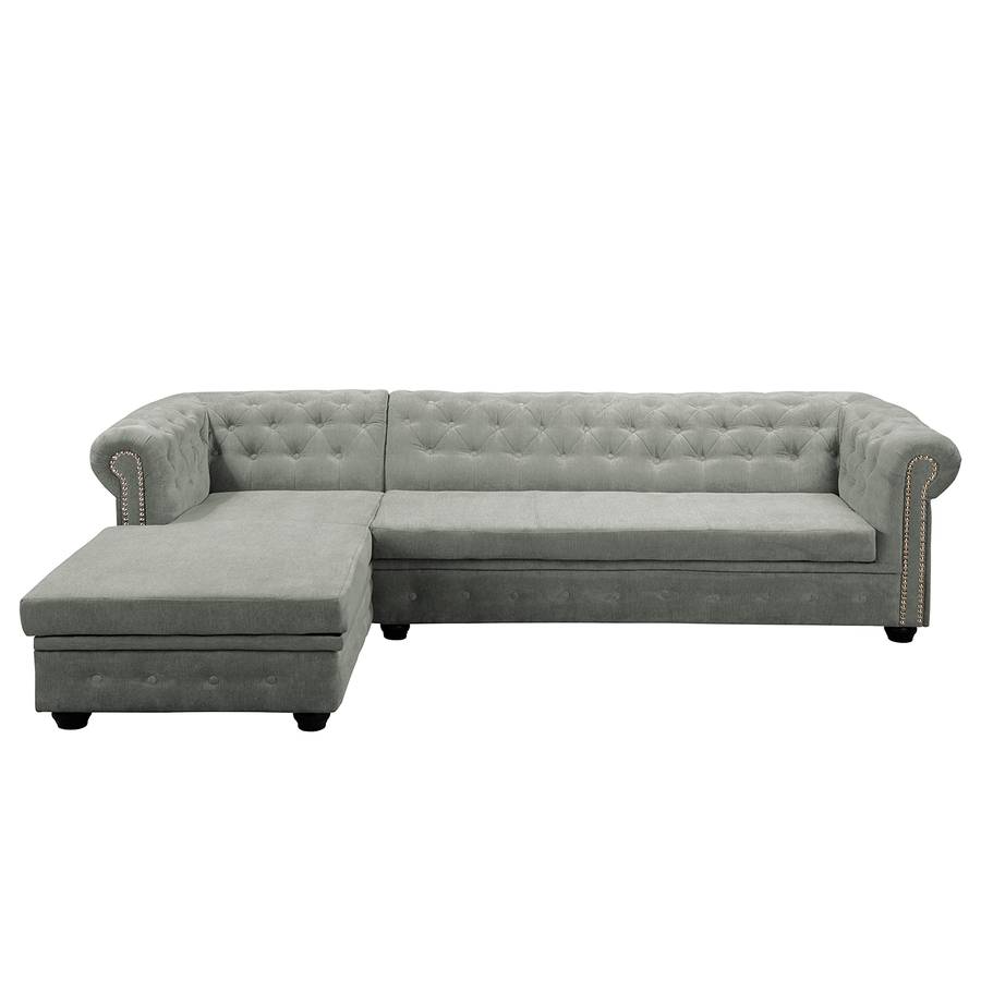Torquay Davorstehend Ecksofa Iii Links MicrofaserSteingrau Ottomane ALR354j