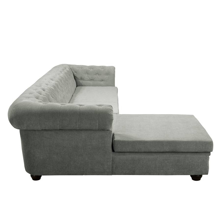 Torquay Davorstehend Ecksofa Iii Links MicrofaserSteingrau Ottomane ALR354j