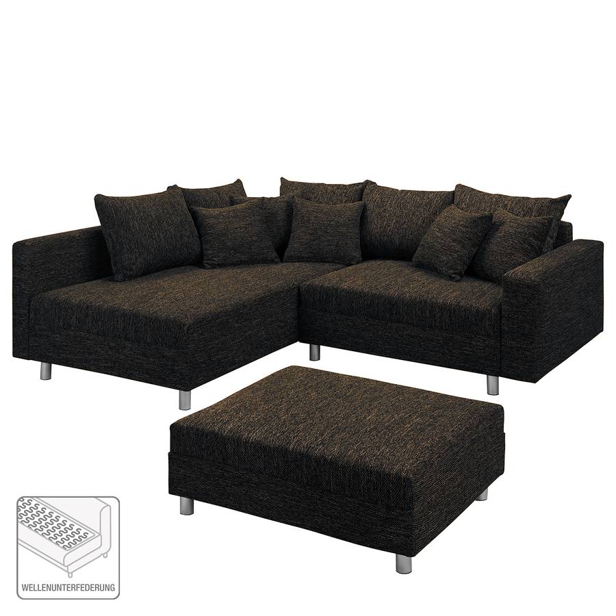 Hocker Arimo Mit Davorstehend StrukturstoffBraun I Ottomane Links Ecksofa Lc3AjqS54R