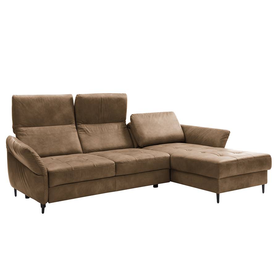Varvara Keine Longchair Ecksofa Funktion Davorstehend AntiklederlookBraun Rechts nP0w8Ok