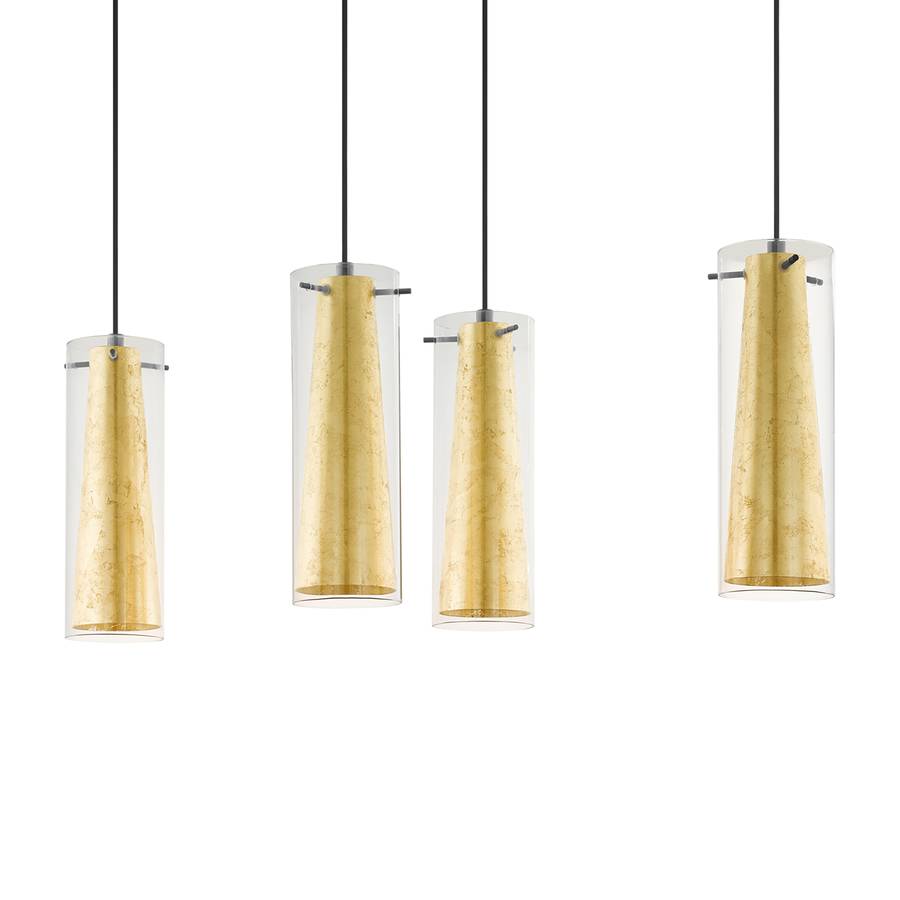 Pendelleuchte Pinto flammig Iii GlasStahl4 Gold LpSzMGqUV