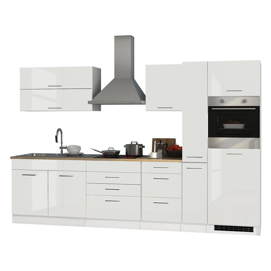 Mailand Küchenzeile X WeißMit Elektrogeräten Glaskeramik A5c4RL3jq