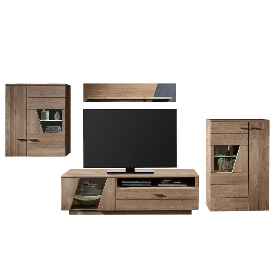 Wohnwand MassivArtisanBeton Ii4 Dekor Kalorama teiligEiche yYf6b7g