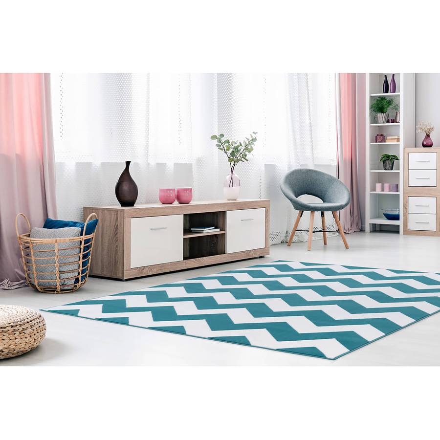 Kurzflorteppich WebstoffTürkis Cm X Manolya 2095 170 120 LSVqUjzGMp