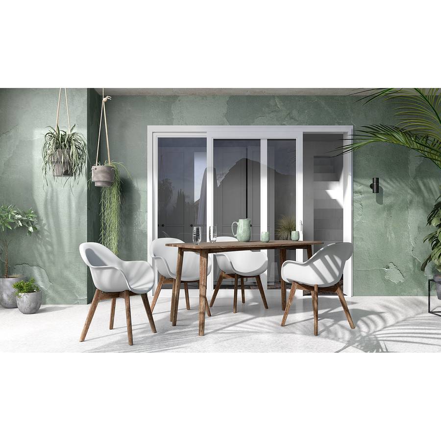 Ii5 PlastiqueAcacia Ensemble Volcano ÉlémMatière MassifBlanc Jardin De rhQtsd